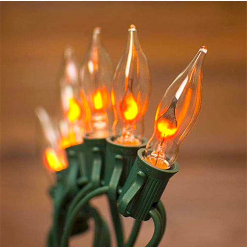 Christmas fire flicker lights - 10ft - 2 strings
